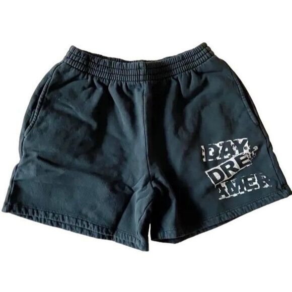 NWT Daydreamer Vintage Black Punk Stamp Sweatshorts XS Shorts Pull On Athletic - Picture 2 of 10